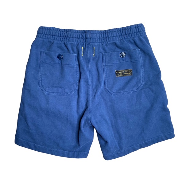 LL Bean x Todd Snyder French Terry Navy Blue Organic Cotton Camp Shorts - Picture 4 of 5